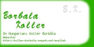 borbala koller business card