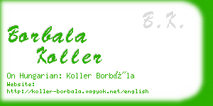 borbala koller business card
